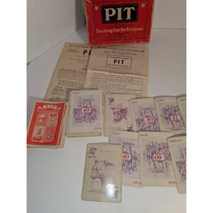 Vintage 1919 Pit Card Game Bull & Bear Edition Complete Rare